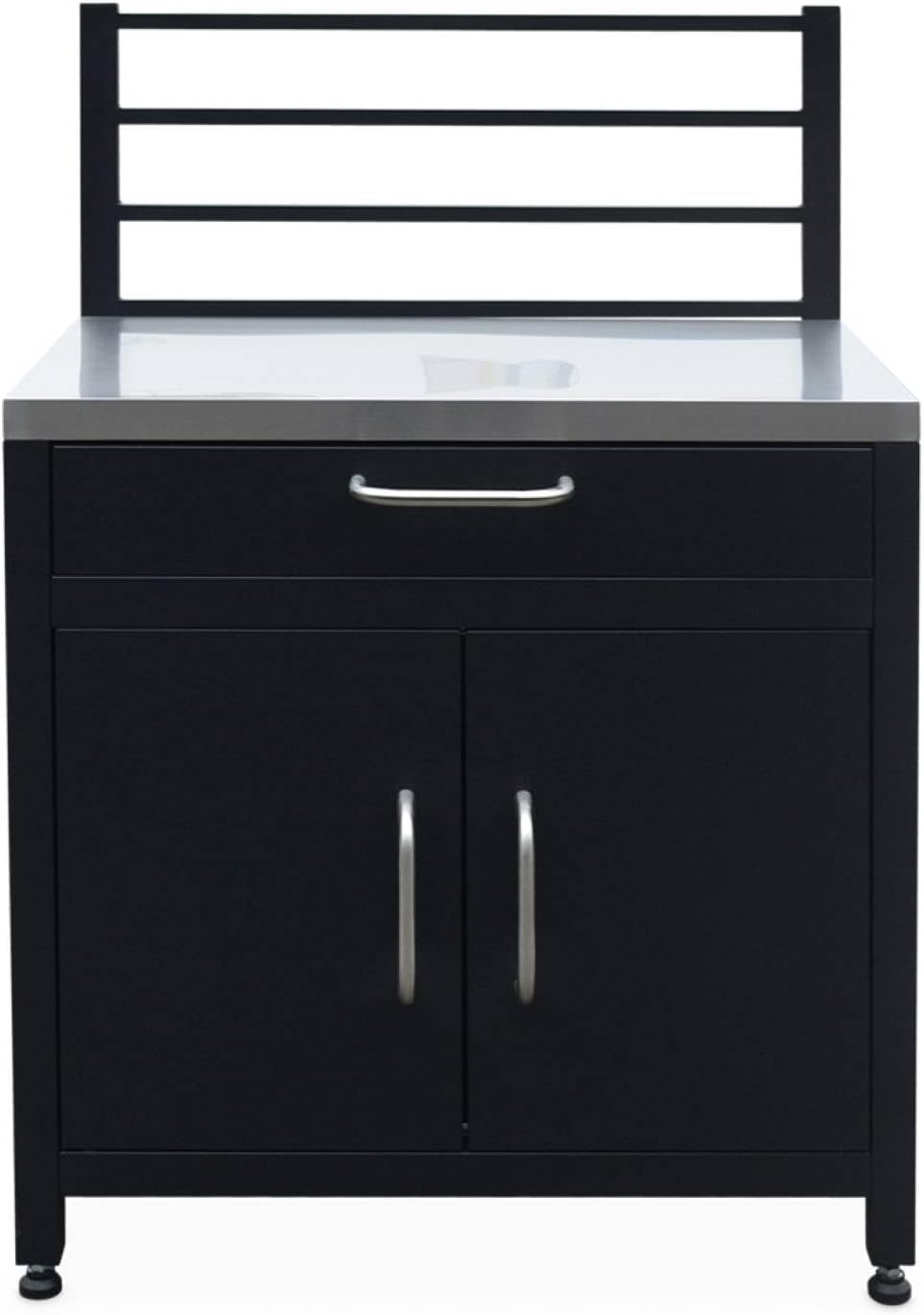 sweeek - Meuble de Cuisine extérieure en Acier avec 1 tiroir et 1 Porte et 1 Grille de Suspension L80