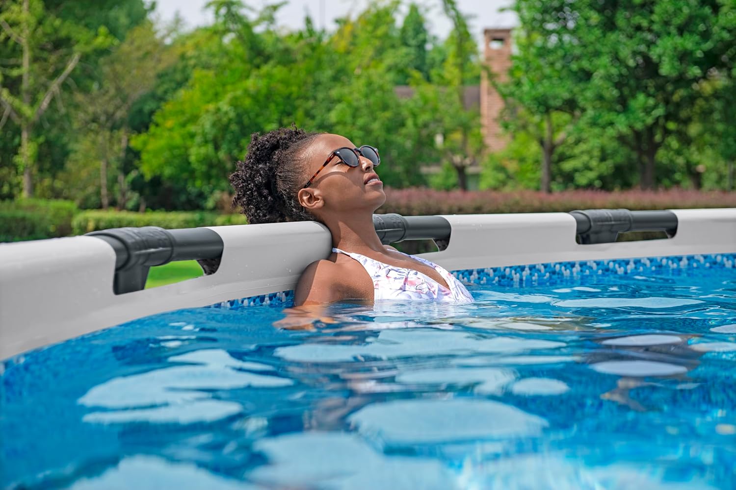 Bestway Steel Pro Max Frame Kit Piscine Ronde avec Pompe à Filtre Ø 366 x 76 cm Gris Clair