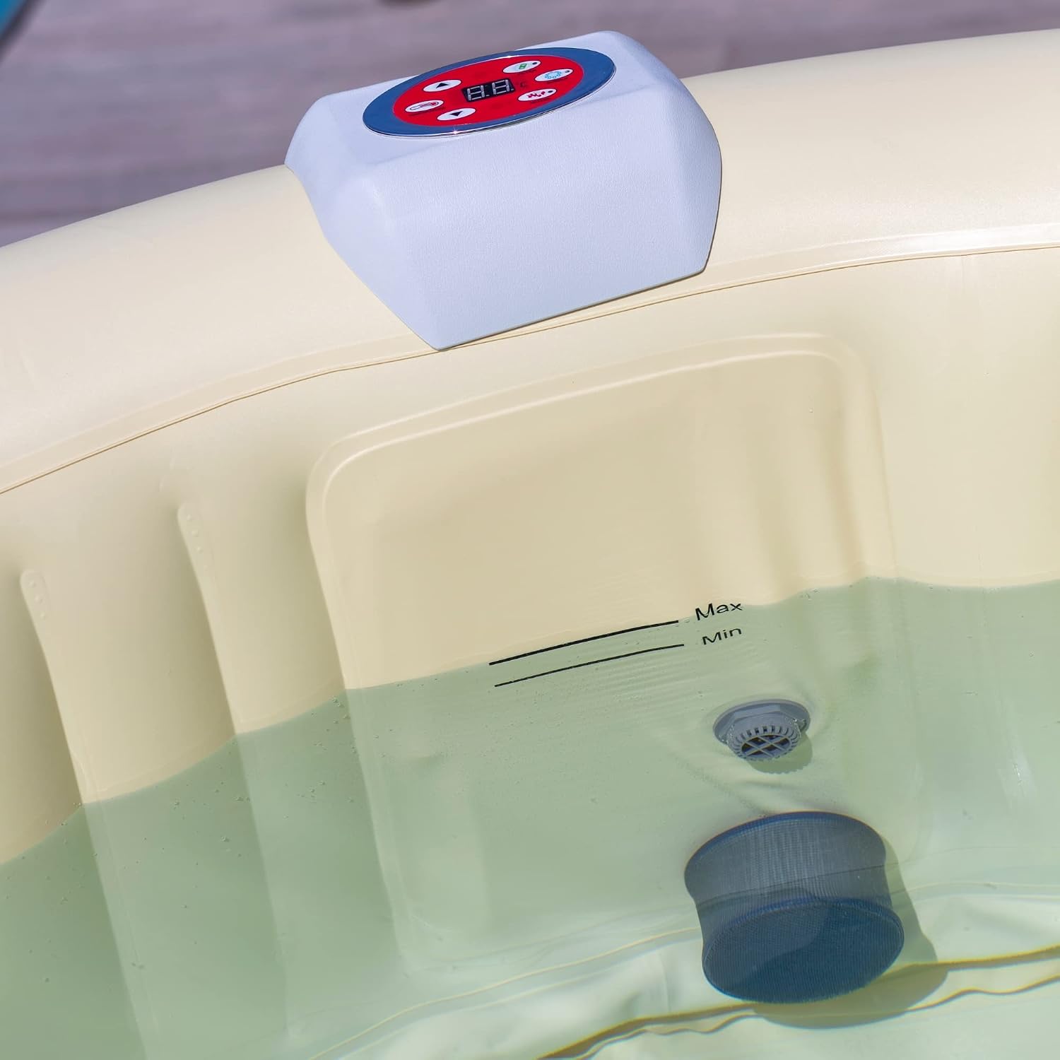 Bain à remous Gonflable, Ovale, 190 x 120 x 65 cm (550 L/145 Gal) avec Pompe intégrée 30 W