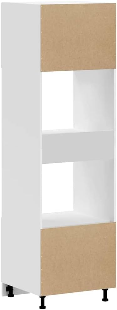 vidaXL Armoires de Four 2 pcs Porto Blanc Bois d'ingénierie, unité de Four, Armoire de Four de Cuisine, unité de Base de Four