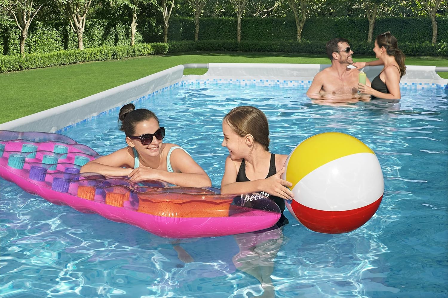 Bestway Ensemble de piscine rectangulaire Power Steel 404x201x100 cm