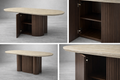 Table Porta effet travertin  180cm/90cm